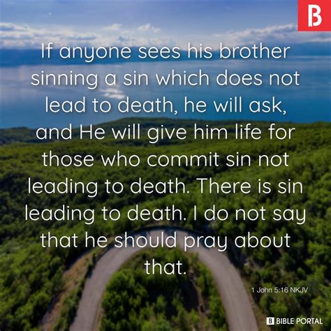 1 John 5:16 NKJV - Bible Scripture Image - Bible Portal