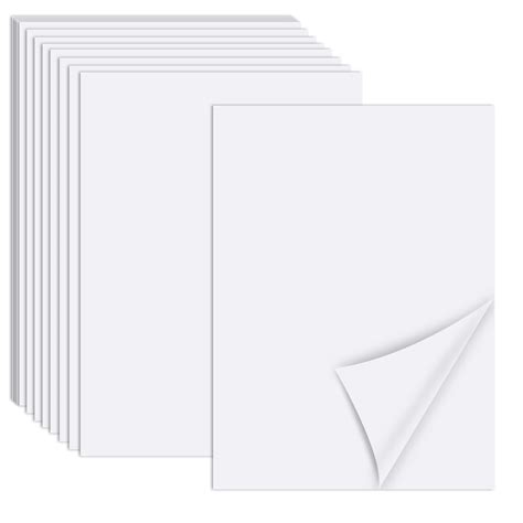 Buy 40 Sheet Sticker Paper for Printer Laser/Inkjet, 8.5" x 11" Matte ...