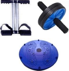 Shopfleet Combo of Tummy Trimmer, Twister, Ab Wheel for Stretching ...