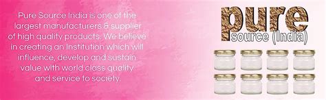 Buy Pure Source India Round Mini Glass Jar Containers, Food Grade and ...