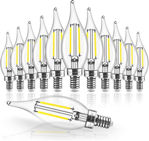 Hizashi Candelabra LED Light Bulbs 40 watt Equivalent, E12 LED Bulb ...
