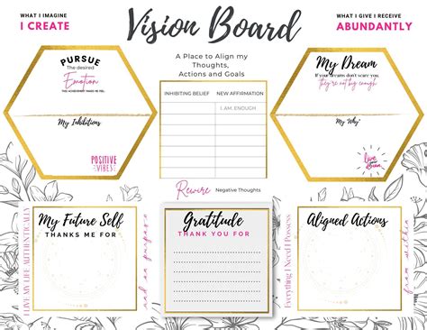 Printable Vision Board Template