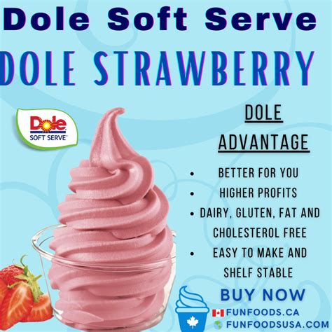 Dole Strawberry Soft Serve Mix - 4.4 Lbs. Bag - Case (4 X 4.4lb Bags ...