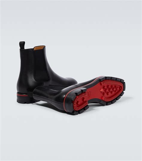 Alpinosol leather Chelsea boots in black - Christian Louboutin | Mytheresa