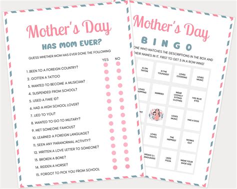 Mothers Day Games, Mother's Day Games Bundle, Mother's Day Party Games ...