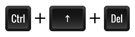 Premium Vector | Ctrl Shift Del Key combination Keyboard control ...