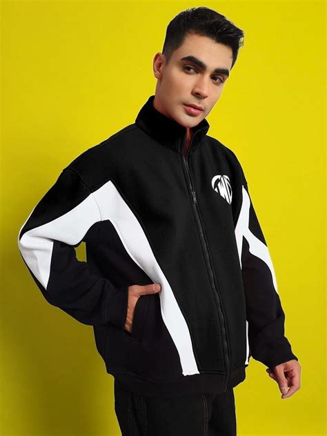 WD ALFA FLEECE COLORBLOCK JACKET BLACK | Buy Online at Wearduds India