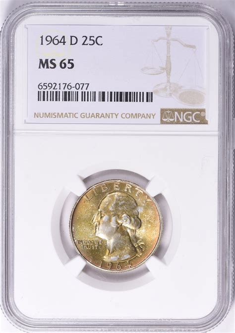 1964-D Washington Quarter NGC MS-65 (Toned) (Item 1721281 ...