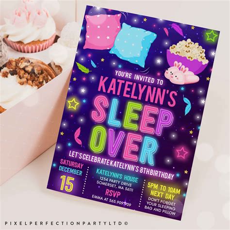 Emoji Slumber Party Invitation