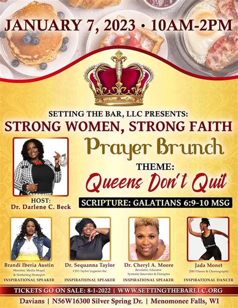 Strong Women Strong Faith Prayer Brunch: Queens Don't Quit | Setting ...