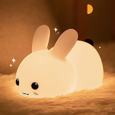 Buy Bunny Night Light for Kids - Rechargeable LED Lamp for Baby Nursery ...
