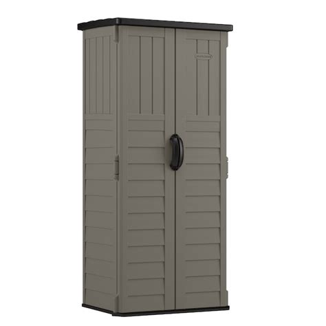 Suncast 2-ft x 2-ft Vertical Gray Plastic Resin Storage Shed in the ...