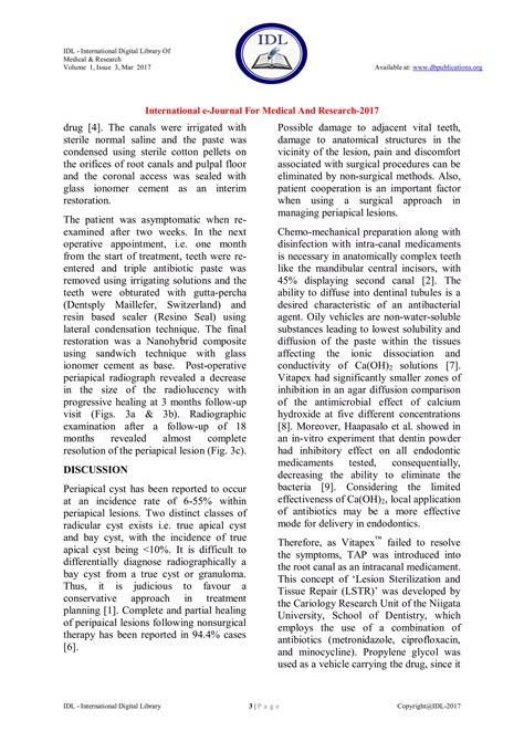 Use of triple antibiotic paste as an intracanal medicament in the non ...