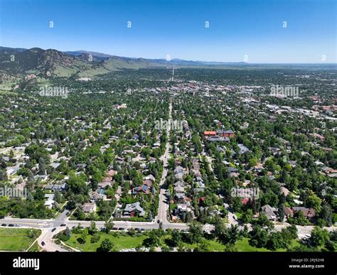 Aerial view of Boulder City during summer season, Colorado, USA Stock ...