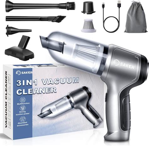 Saker Mini Handheld Cordless Vacuum Cleaner,3 in 1 Car Vacuum Cleaner ...