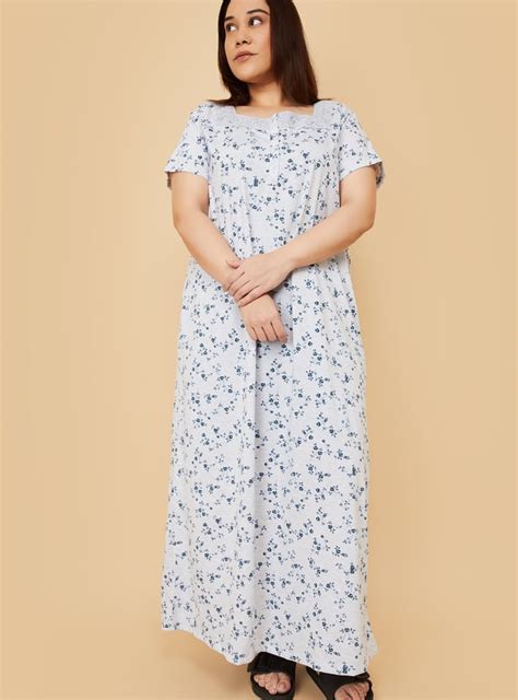 Buy Women Floral Printed Night Gown Online at just Rs. 999.0 ...