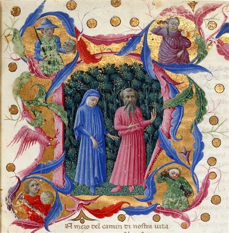 Dante and Virgil - from The Divine Comedy | Priamo della Quercia, Dante ...