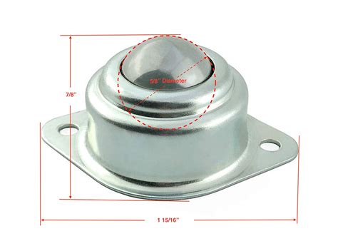 5/8" Roller Ball Transfer Bearings, 55lb Load Capacity, Set of 6 - Lift ...