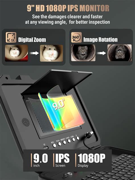 Buy Anysun Sewer Inspection Camera Self-Leveling 512Hz Sonde Meter ...