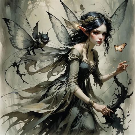 Catching a evil fairy | Evil fairy, Fairy paintings, Fairy drawings