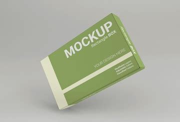 Rectangular cardboard box mockup | Premium PSD