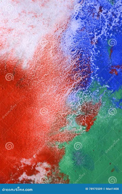 Streaks of Red Blue Green Paint Mix Stock Image - Image of dissolve ...