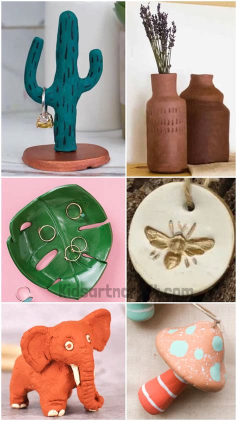 Aesthetic Air Dry Clay Ideas - Kids Art & Craft