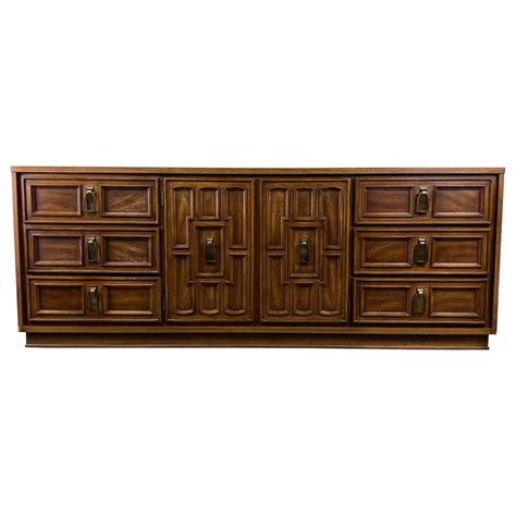 Mid-Century Spanish Revival Lowboy 9 Drawer Dresser For Sale at 1stDibs ...