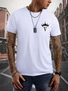 ZSF Printed Men Round Neck White T-Shirt - Buy ZSF Printed Men Round ...