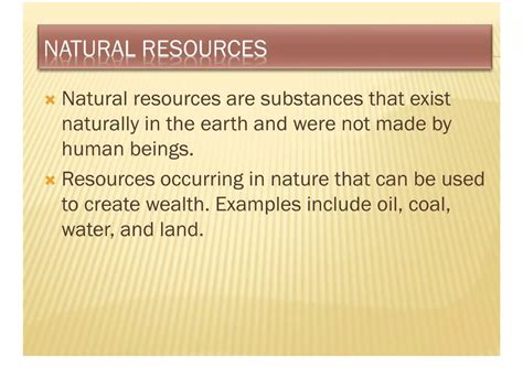 Conservation Of Natural Resources | PDF