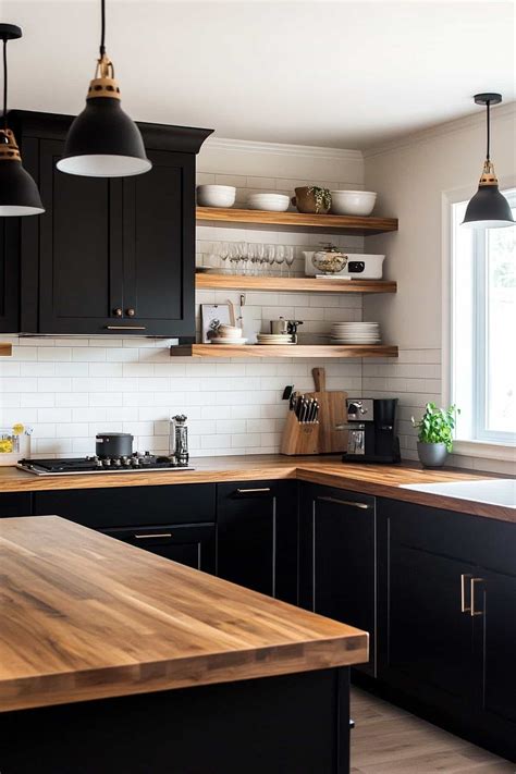 Kitchen Design Ideas Black And Wood