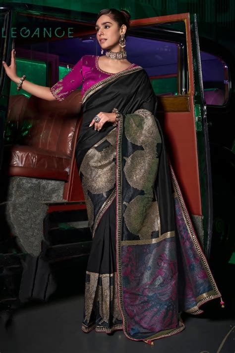 Royal Orchid Fancy Silk Saree – Monamaar