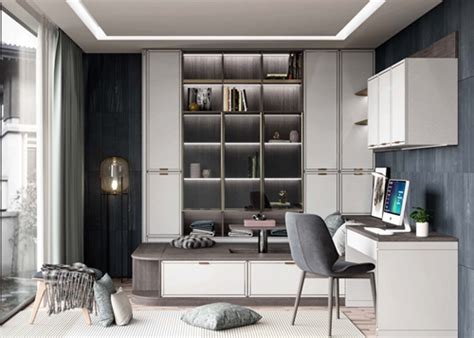 2020家装现代简约风格白色家具橱柜设计效果图_设计456装修效果图