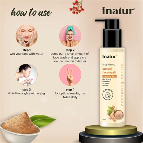 Buy Sandal Face Wash - 100ml | inatur – Inatur