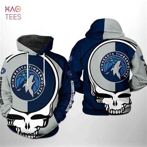 Minnesota Timberwolves NBA Grateful Dead 3D Printed Hoodie