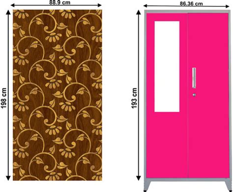 Decoration Designs 198 cm Almirah Sticker Extra Large Floral Design for ...