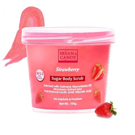 Buy Bryan & Candy Sugar Body Scrub PH 5.5 For Tan Removal & Exfoliation ...