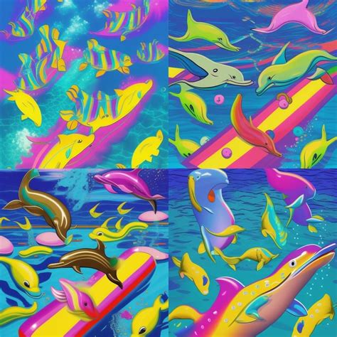 Lisa frank dolphins playing twister underwater in the Caribbean Playing ...