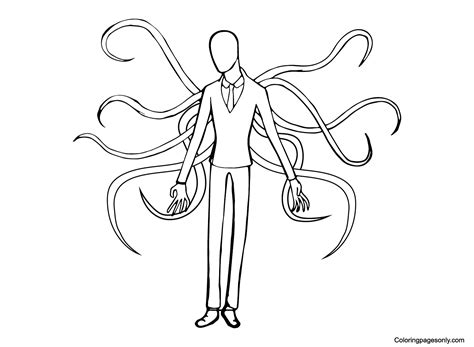 Slender Man Coloring Pages
