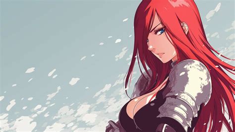 Fairy Tail Erza Scarlet Determined Look Desktop Wallpaper in 4K
