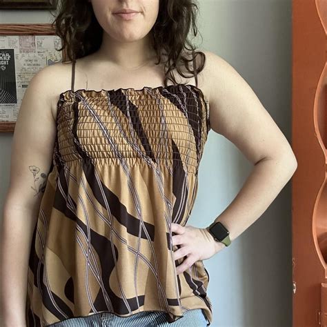 Women's Tan and Brown Vest | Depop