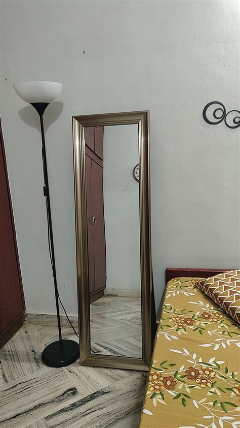 Home Centre Garnet Standing Mirror - Light Brown (Rectangular, Floor ...