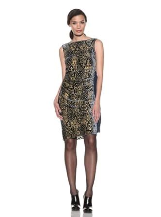 Buy Magaschoni Women's Sleeveless Printed Dress, Peacock, 2 at Amazon.in
