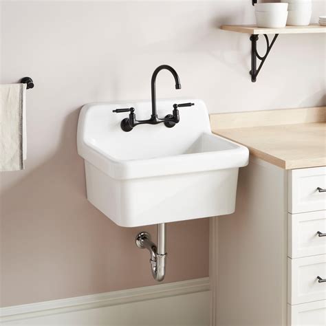 Jessamy Wall-Mount Utility Sink | Utility sink, Laundry sink, Sink