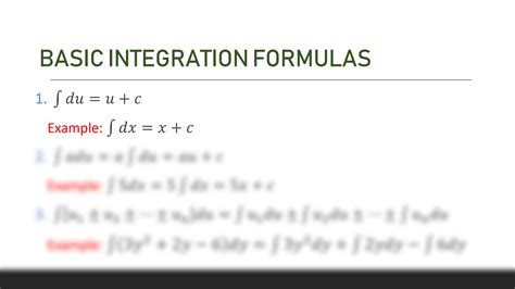 Image result for Basic Integral Calculus Equations