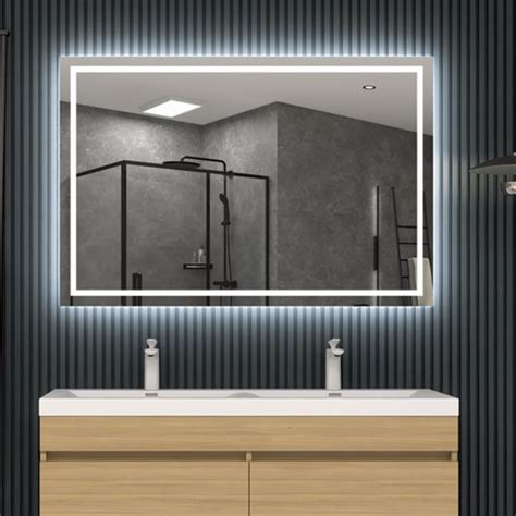 LEDIMEX - Espejo Retroiluminado Baño 100x80cm | Espejo Rectangular con ...