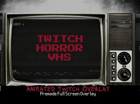 Buy Animated Twitch Overlay VHS Horror Stream Package - Premade Overlay ...
