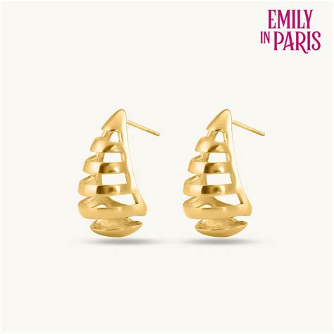 Gold Striped Stud Earrings – PALMONAS