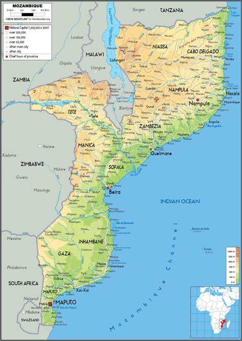 Mozambique World Map