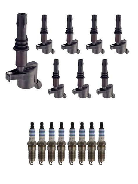 8 ISA Ignition Coils and 8 Motorcraft Spark Plugs Compatible with 05-07 Lincoln Navigator FD508 ...
